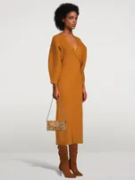 Samira Organic Cotton Knit Long-Sleeve Midi Dress