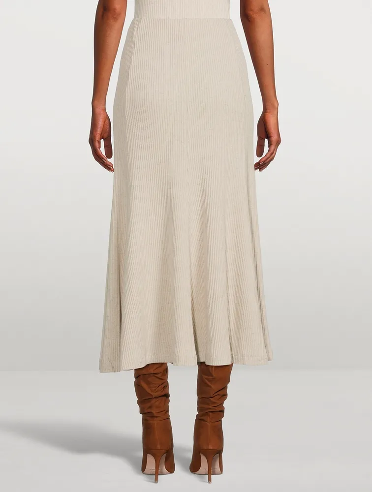 Meda Knit High-Waisted Midi Skirt