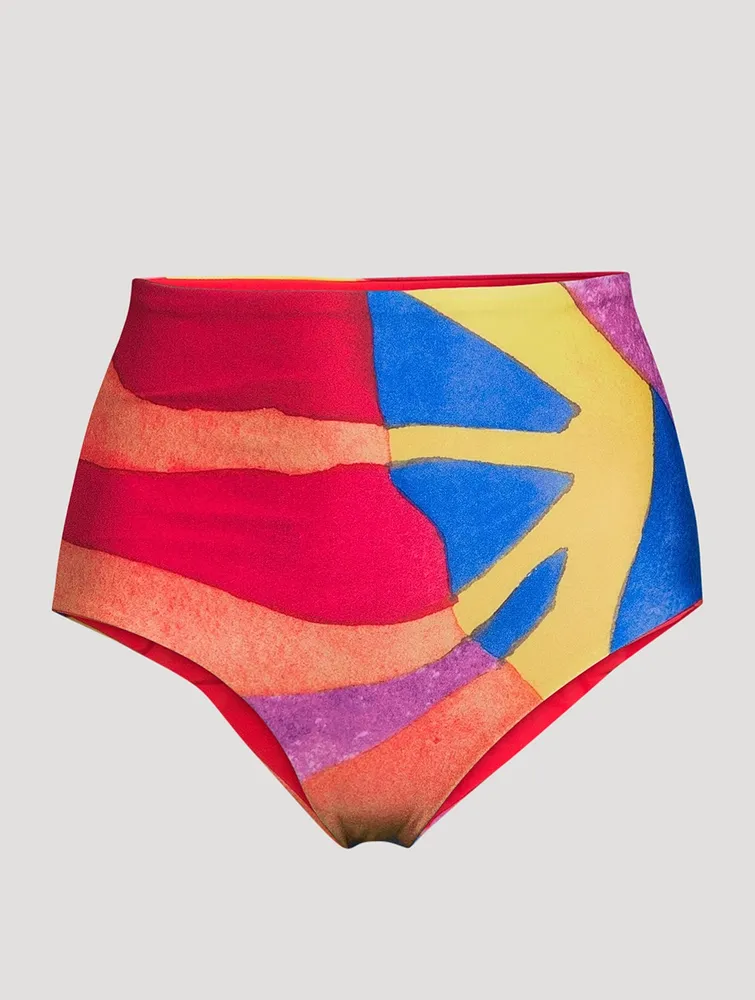 Lydia High-Waisted Bikini Bottom Petaluma Print