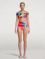 Lydia High-Waisted Bikini Bottom Petaluma Print