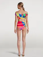 Lydia High-Waisted Bikini Bottom Petaluma Print