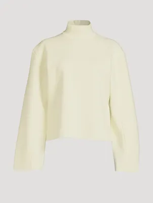 Delara Cashmere Bell-Sleeve Top