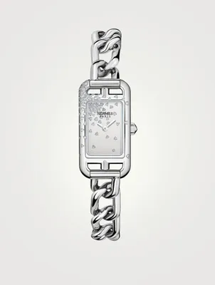 Nantucket TPM Single Tour Bracelet Watch With Diamonds, 17 x 23mm