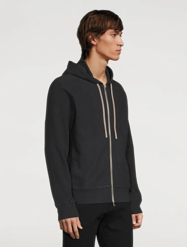 Zip-Front Terry Hoodie