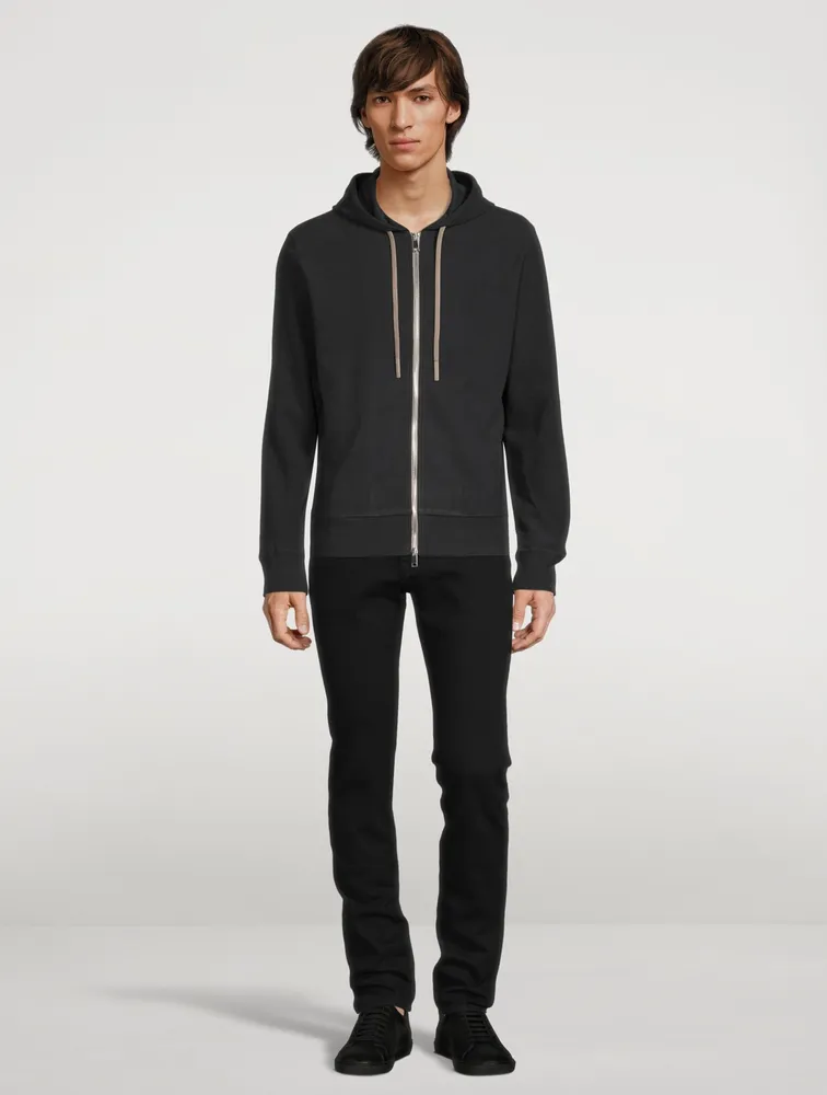 Zip-Front Terry Hoodie