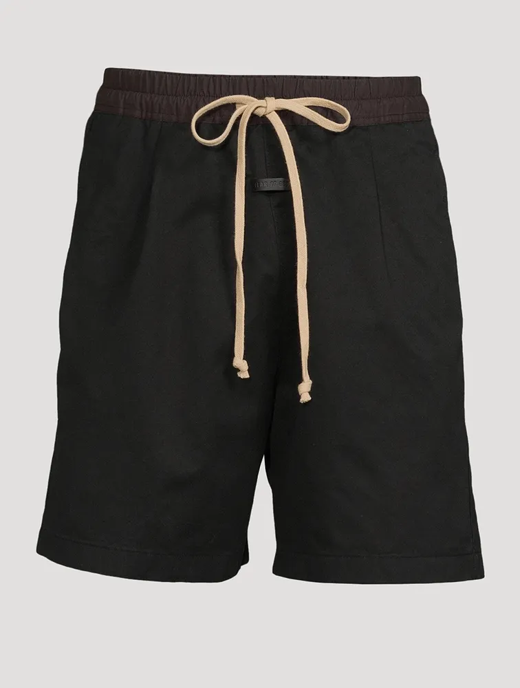 Drawstring Pleated Shorts