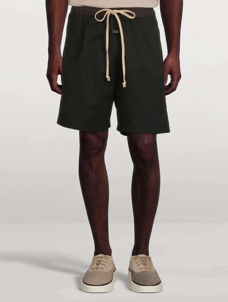 Drawstring Pleated Shorts