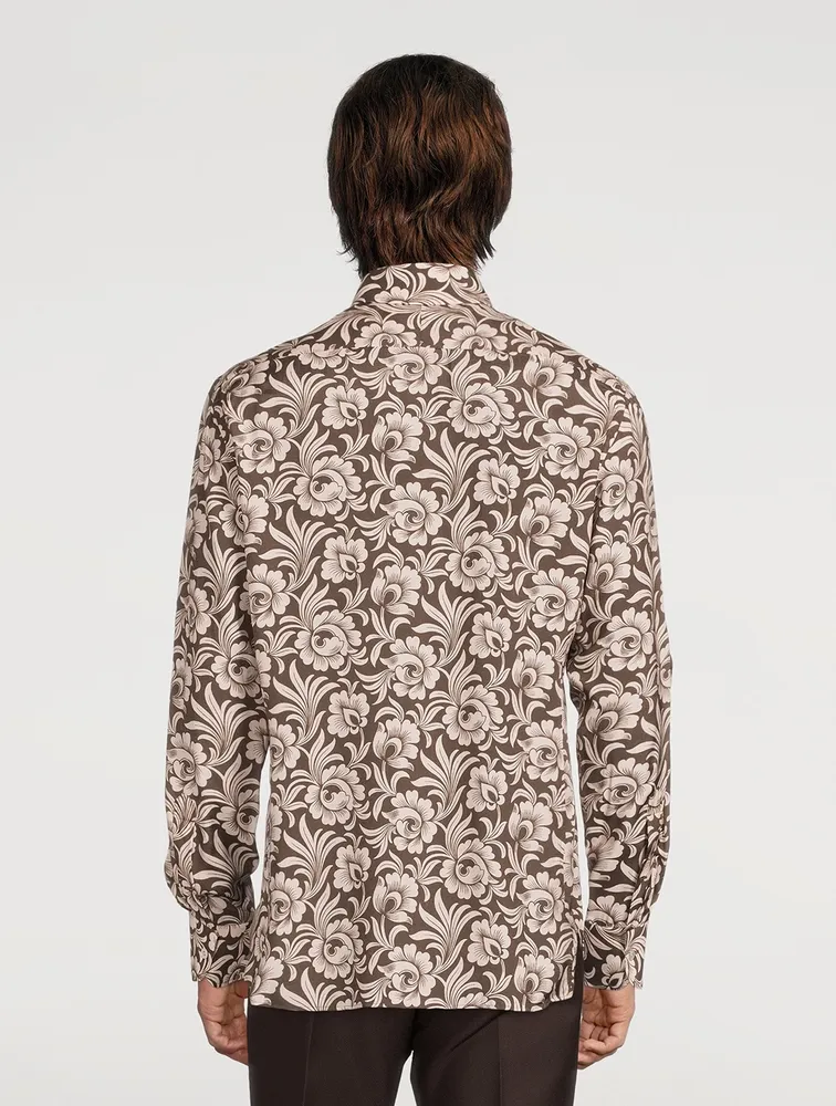 Long-Sleeve Shirt Antique Floral Print