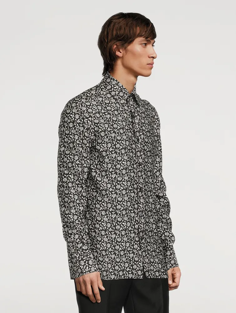 Long-Sleeve Shirt In Floral Print