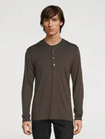 Long-Sleeve Henley Shirt