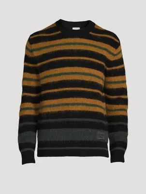 Wool And Mohair-Blend Stripe Sweater
