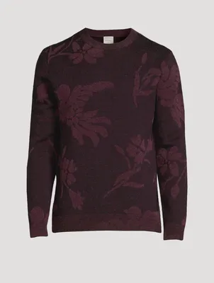 Bird Floral Wool-Blend Jacquard Sweater