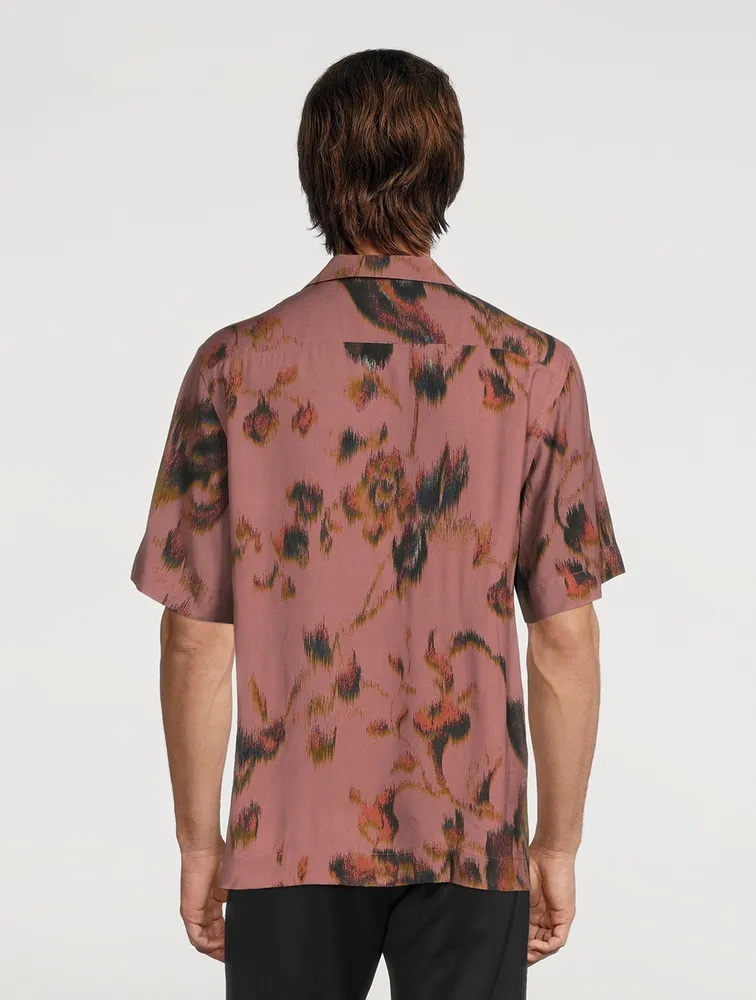 Camp Shirt Vintage Floral Print