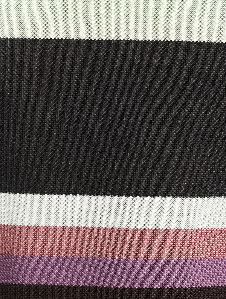 Striped Short-Sleeve Polo Shirt