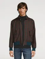 Harrington Wool Twill Jacket Check Print