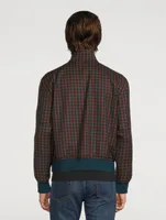 Harrington Wool Twill Jacket Check Print