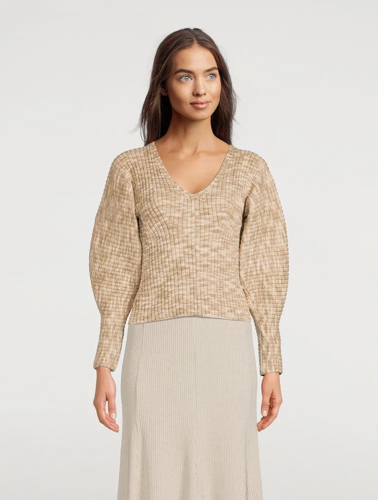 Olla Balloon-Sleeve Sweater