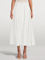 Tulay Organic Cotton A-Line Midi Skirt Polson Stripe