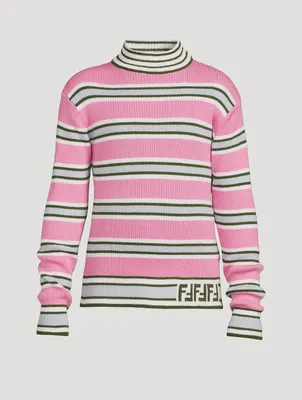 Kids Wool Sweater Striped Print