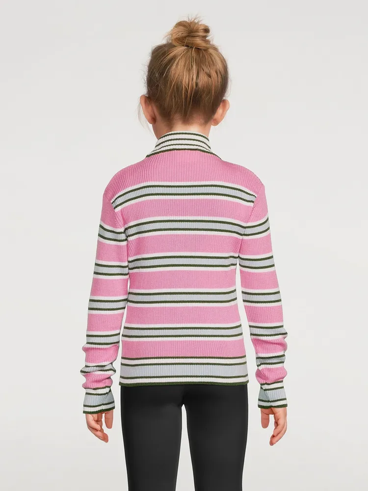 Kids Wool Sweater Striped Print