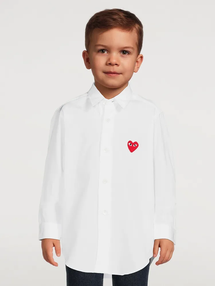 Cotton Shirt With Red Heart