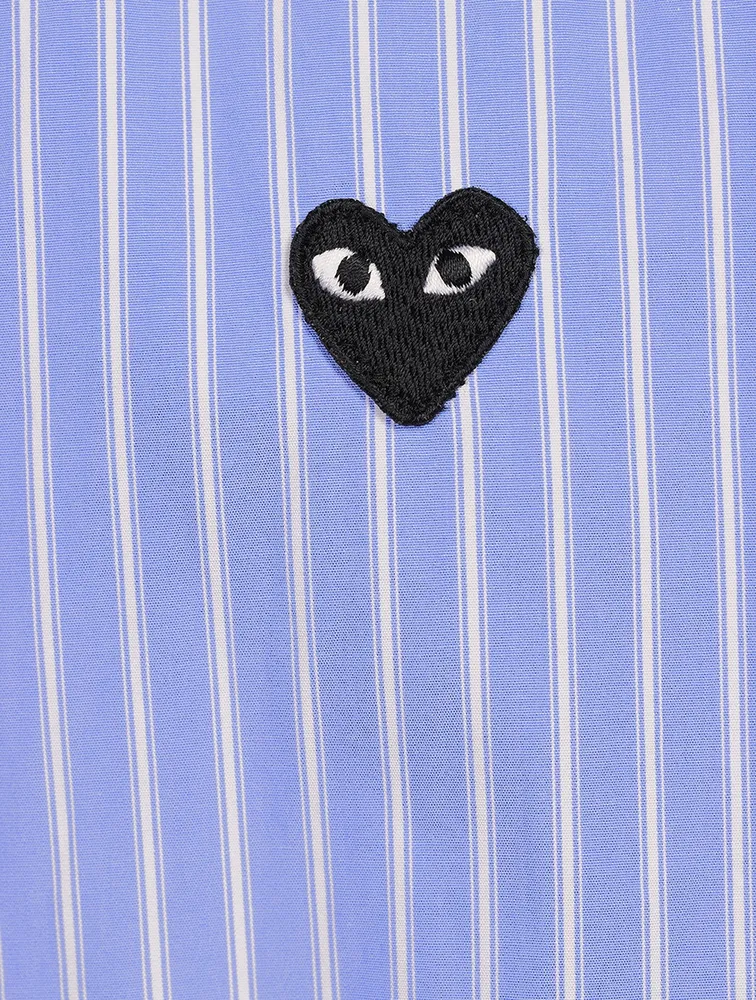 Cotton Short-Sleeve Shirt Striped Print