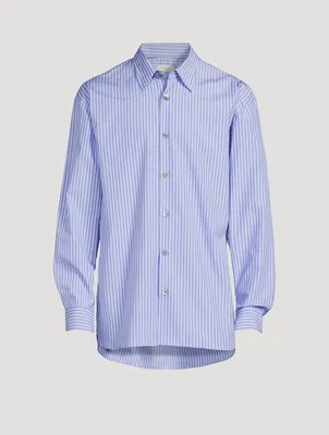 Cotton Poplin Shirt Striped Print