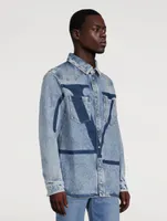 Cotton V-Logo Denim Shirt