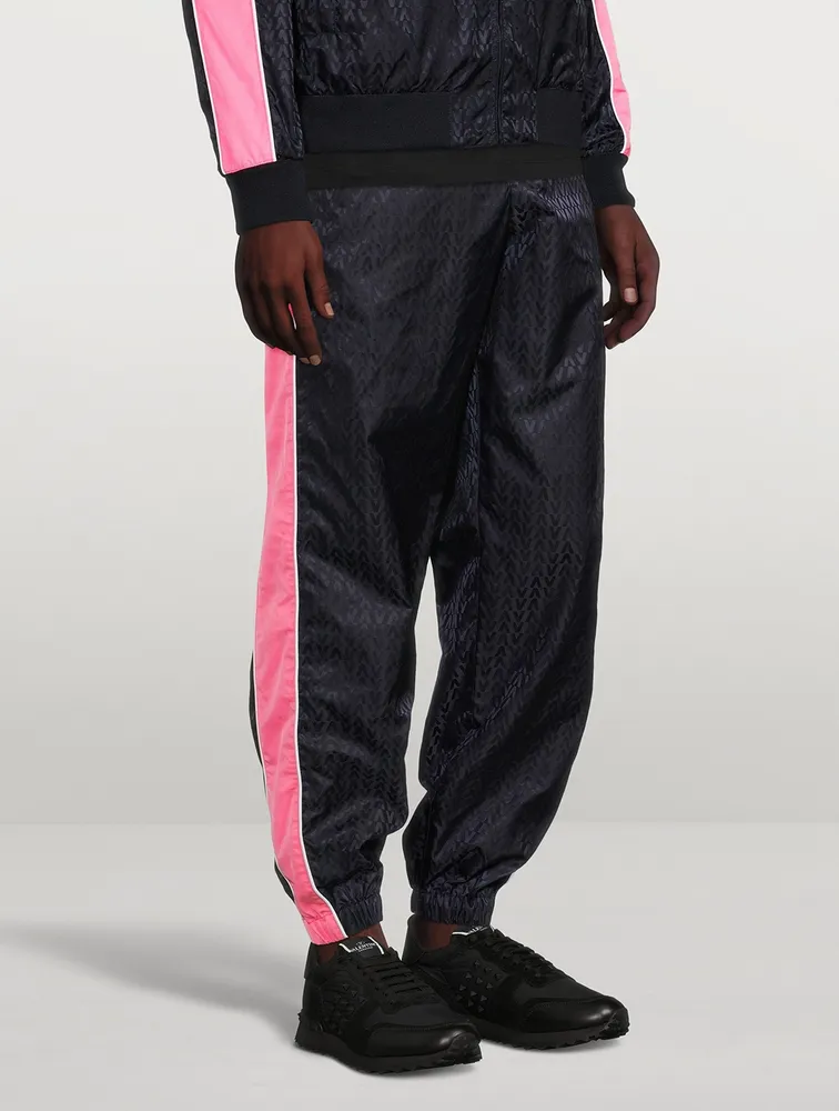 Optical Jacquard Jogger Pants