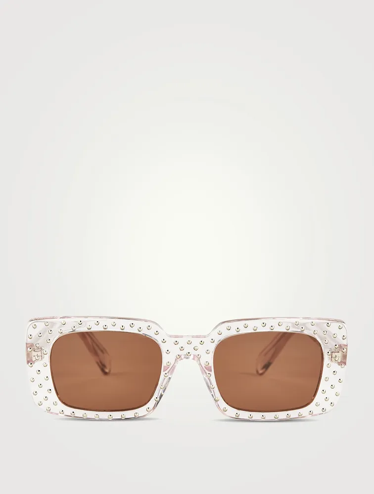 Rectangular Sunglasses With Strass