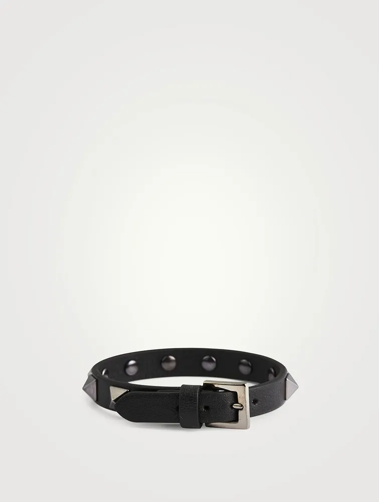 Rockstud Leather Strap Bracelet