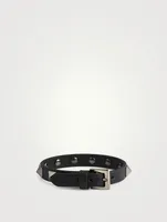 Rockstud Leather Strap Bracelet