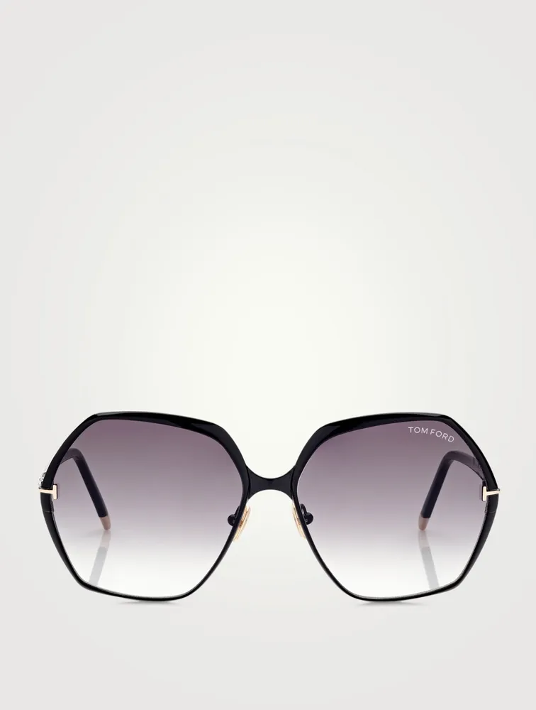 Fonda Metal Oversized Sunglasses