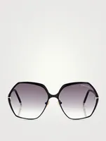 Fonda Metal Oversized Sunglasses