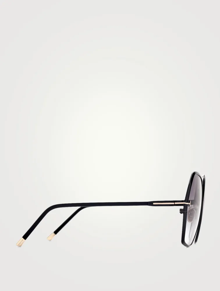 Fonda Metal Oversized Sunglasses