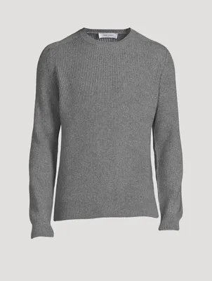Wool And Cashmere Ribbed Sweater