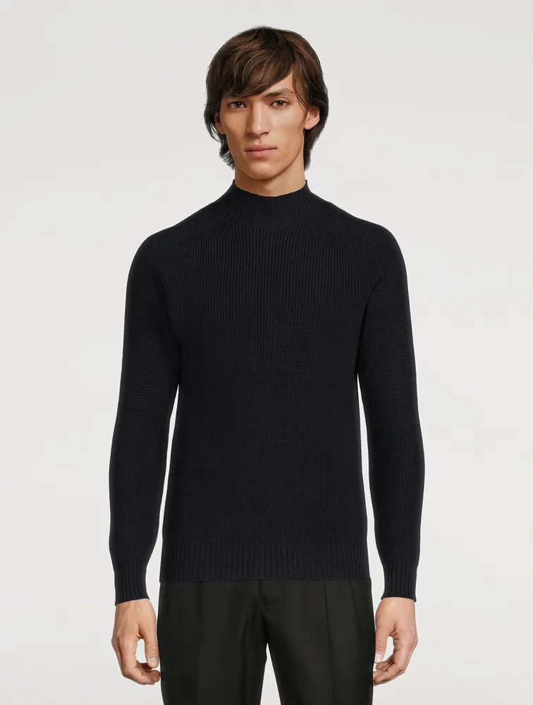 Wool Mockneck Sweater