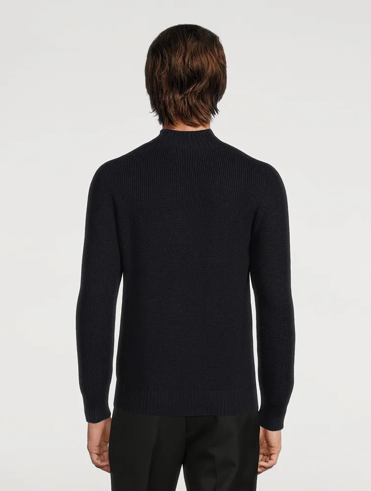 Wool Mockneck Sweater