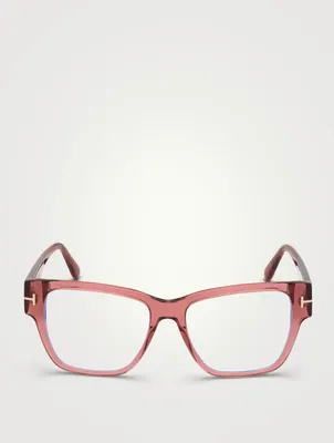 Square Optical Glasses With Blue Block Lenses