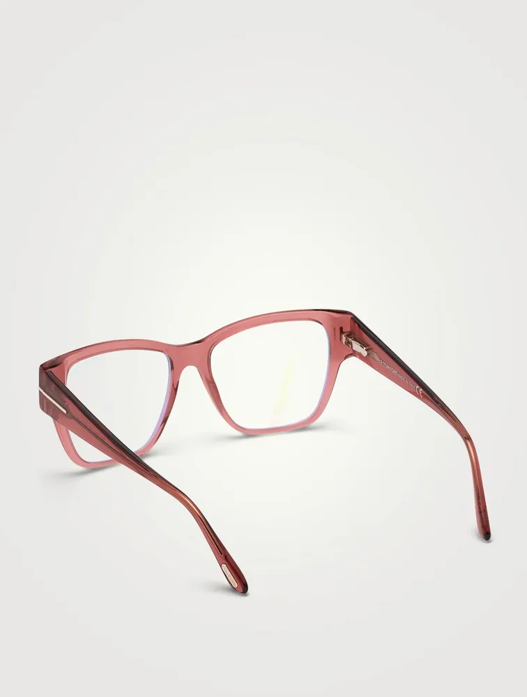 Square Optical Glasses With Blue Block Lenses