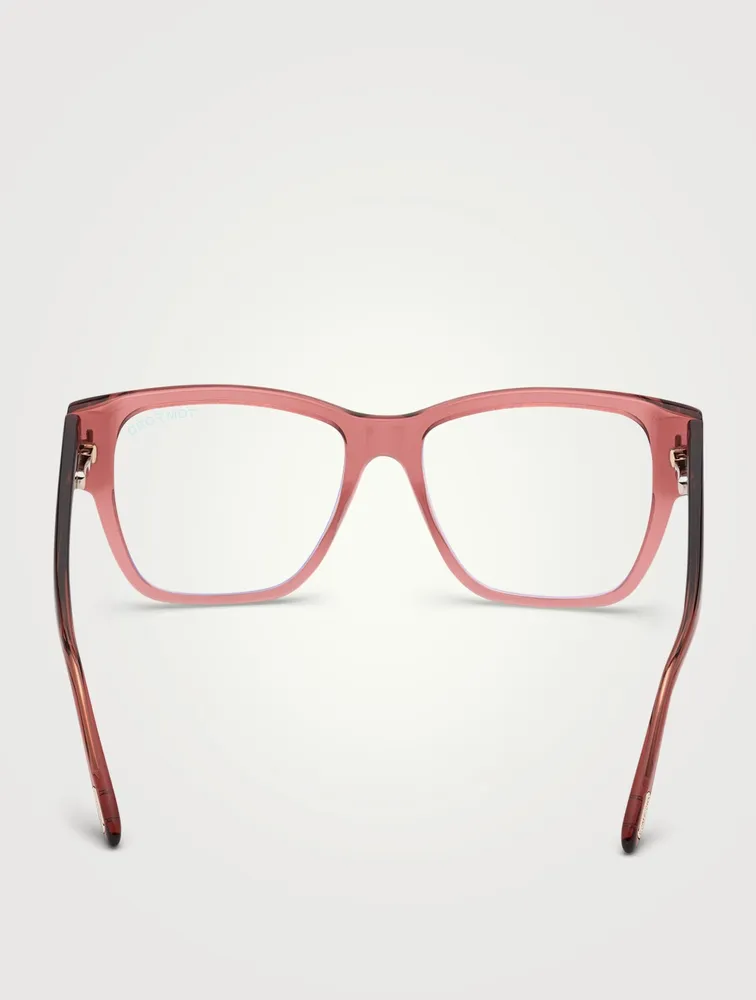 Square Optical Glasses With Blue Block Lenses