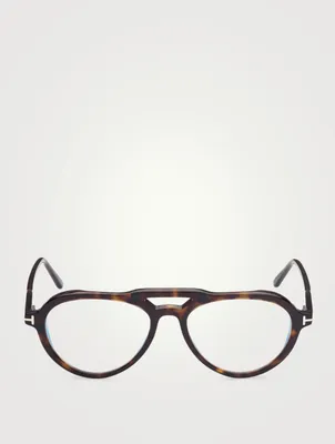 Aviator Optical Glasses With Blue Block Lenses