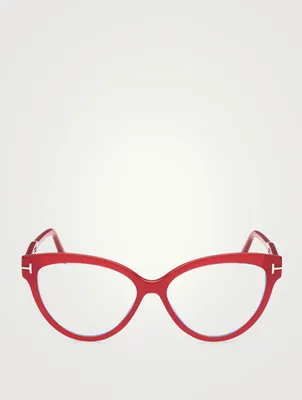 Cat Eye Optical Glasses With Blue Block Lenses