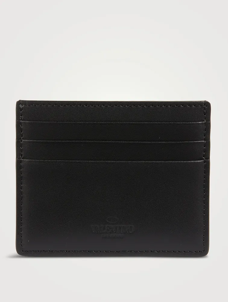 Neon VLTN Leather Card Holder