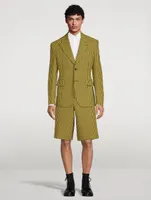 Cotton And Wool Jacket Houndstooth Print