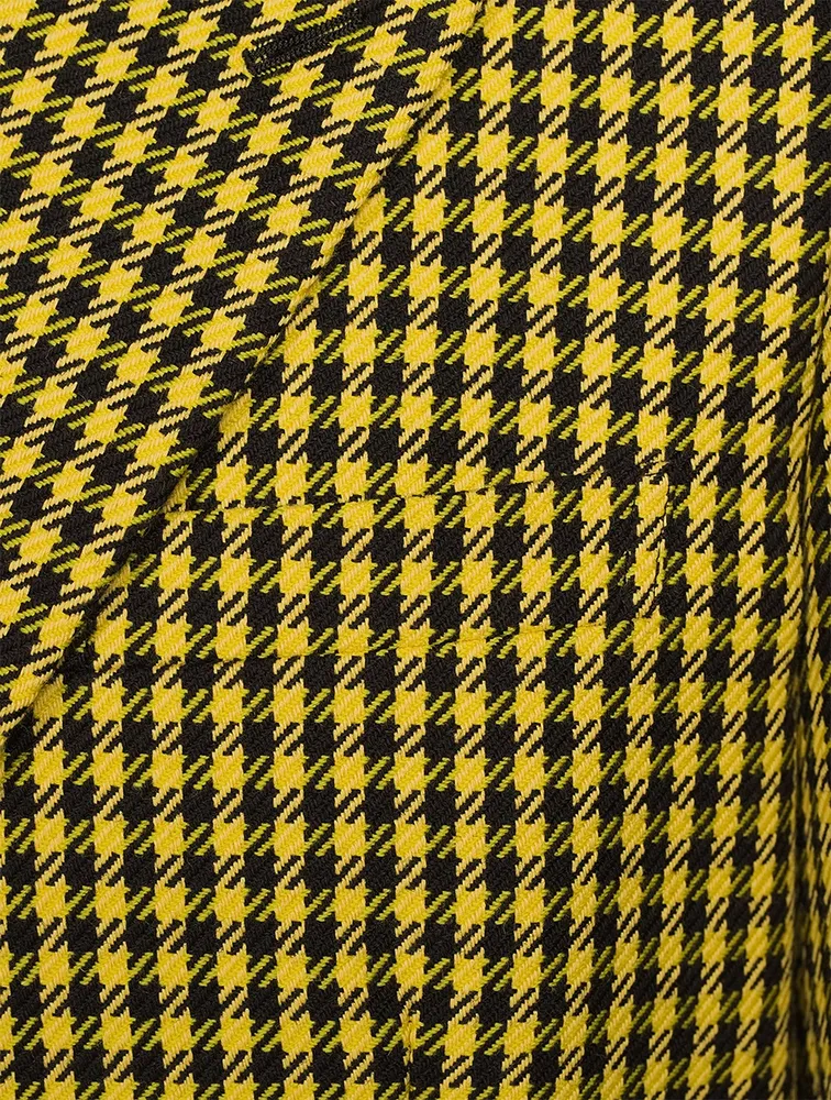 Cotton And Wool Jacket Houndstooth Print