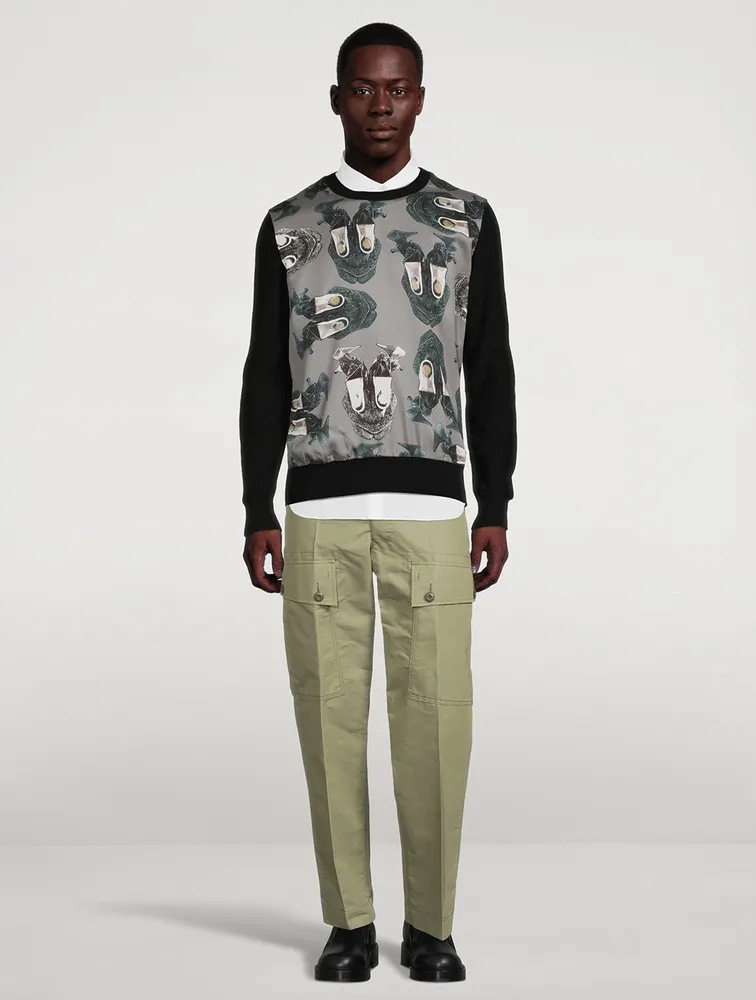 Wool Sweater Graphic Print