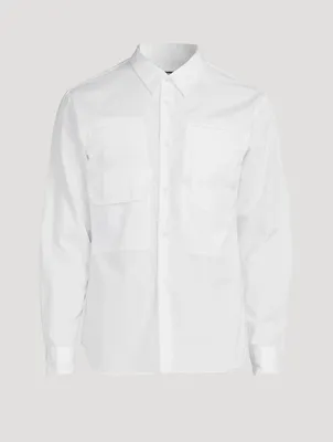 Cotton Shirt With Flap Pockets