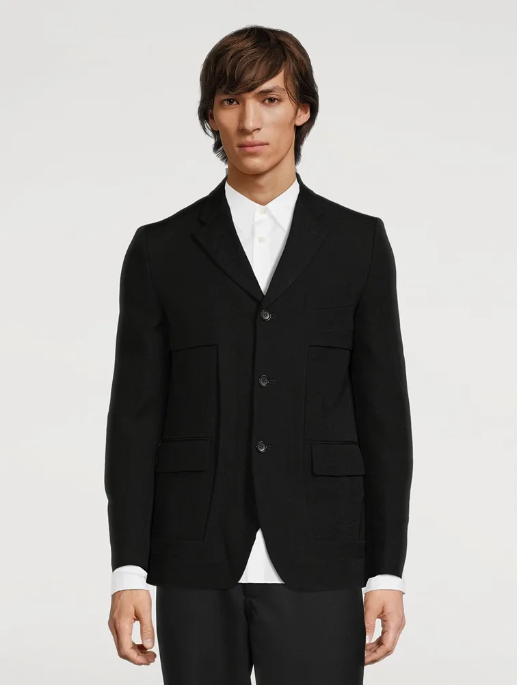 Wool Single-Breasted Jacket