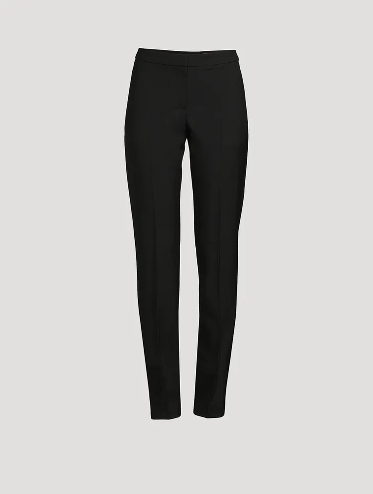 Black Pleated wool tapered trousers, Alexander McQueen